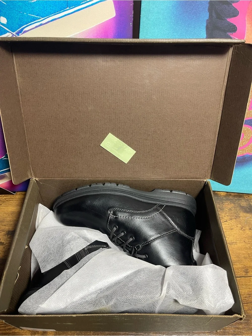 Florsheim Lookout Jr. Boys Plain Toe Lace Up Boots in black size 3